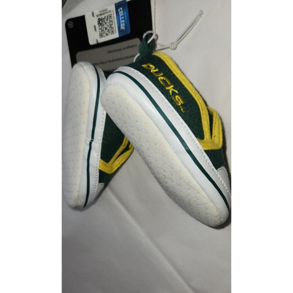 ncaa OREGON DUCKS Soft Sole Crib Baby Shoes Sz 3 {6-9 MONTHS) new with tags - Picture 9 of 9